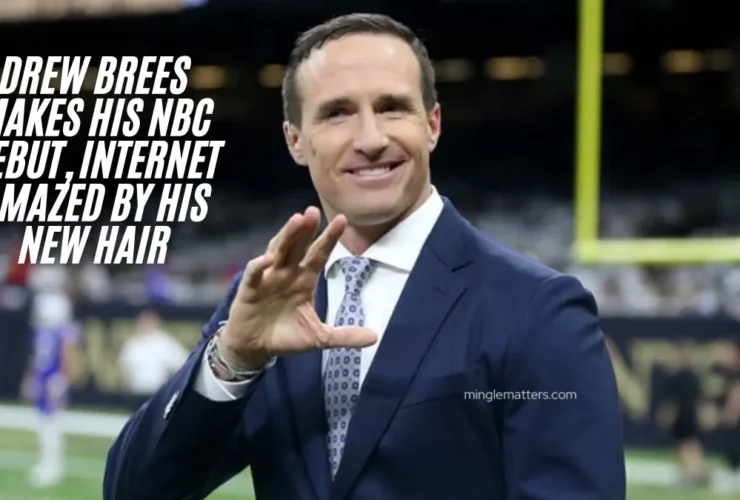 drew brees makes his nbc debut, internet amazed by his new hair